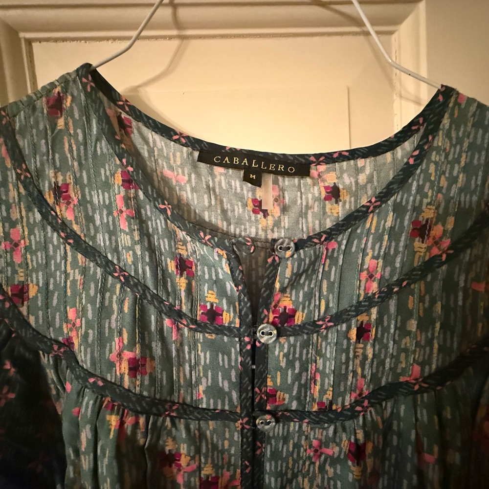 Caballero Boho Floral Tiered Long Sleeve Maxi Dress - Picture 3 of 3